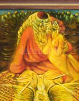 Rádóczy Gyarmathy Gábor (1943-): Tőke. Olaj, vászon. Jelezve jobbra lent. Reprodukálva: Feledy Baláz...