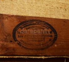 Iványi-Grünwald Béla műhelye: Vándorok. Olaj, vászon, jelezve jobbra lent. Restaurált, dublírozott. ...