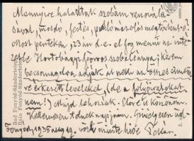 Pekár Mihály (1871-1942) orvos, egyetemi tanár, felsőház tagja saját kézzel írt és aláírt levelezőla...