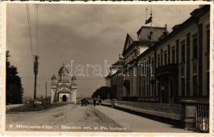 Csíkszereda, Miercurea Ciuc; Biserica ort. si Prefectura / ortodox templom és városháza / Orthodox church, town hall