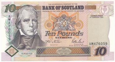 Skócia / Bank of Scotland 1995. 10P T:AU,XF Scotland / Bank of Scotland 1995. 10 Pounds C:AU,XF