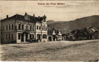 Szelistye, Salistea Sibiului, Saliste; Vedere din Piata / piactér / market square (b)