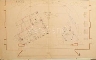 cca 1948-60 Varga Mátyás (1910-2002) grafikus, díszlettervező által készített színpadi látványtervek...