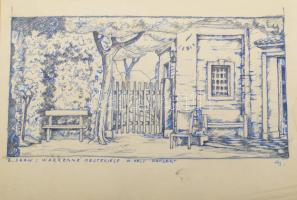 cca 1948-60 Varga Mátyás (1910-2002) grafikus, díszlettervező által készített színpadi látványtervek...