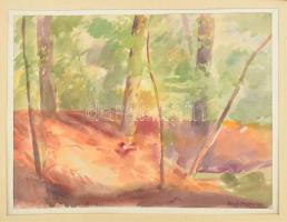 Varga Mátyás (1910-2002): össz. 3 db tájkép (2 db Rómaifürdő, 1 db Martonvásár), 1947-53 körül. Akva...