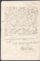 1855 Kiskőrös, a kiskőrösi cs. kir. szolgabírói hivatal által kiállított jegyzőkönyv-másolat, két be...