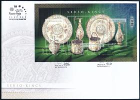 2019 Seuso-kincs II. blokk FDC-n + blokkból kitépett bélyegek 3 dbFDC-n