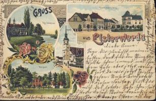 1899 Elsterwerda with Hotel Holzhof and Royal seminar litho (EK)