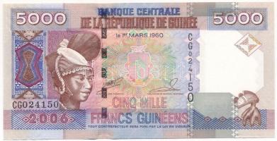 Guinea 2006. 5000Fr T:AU Guinea 2006. 5000 Francs C:AU Krause P#41a