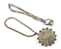 Ezüst(Ag) vegyes tétel, 4 db, jelzéssel és jelzés nélkül, bruttó: 27, g