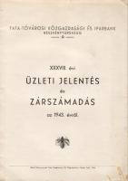 A Tata-Tóvárosi Közgazdasági és Iparbank Rt. zárszámadása 1943; Révai nyomda Tata