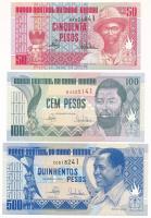 Guinea-Bissau 1990. 50P-500P (3xklf) T:UNC,AU Guinea-Bissau 1990. 50 Pesos - 500 Pesos (3xdiff) C:UNC,AU