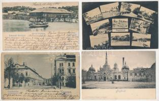 8 db régi magyar város képeslap / 8 pre-1945 Hungarian town-view postcards