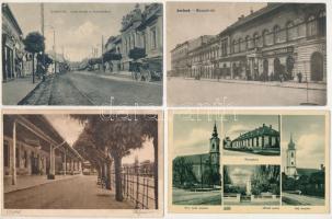 8 db régi magyar város képeslap / 8 pre-1945 Hungarian town-view postcards