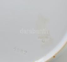 Herendi Apponyi zöld mintás kínáló repedéssel d: 26 cm + 2 darab alátét kopással d: 12 cm + görög ke...