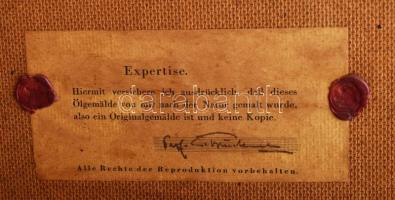 C. Brückner jelzéssel: Rabbi. Olaj, farost. Dekoratív, sérült fakeretben. Hátoldalán német nyelvű ta...