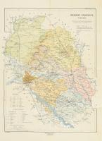 1915 Pozsony vármegye térképe, Kogutowicz: Megyei térképek, 1 : 300.000, Bp., Magyar Földrajzi Intézet R.T., 44x32 cm