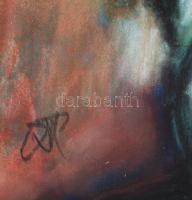 Sörös Pál (1956-): Fekvő női akt. Pasztell, vászon. Jelzett. Dekoratív, üvegezett fakeretben. 40x60 ...