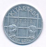 1939. "Győzünk / Kitartás! - 9323 - Éljen Szálasi" Al zseton (25mm) T:AU