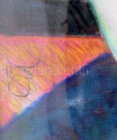 Sörös Pál (1956-): Női hátakt. Pasztell, vászon. Jelzett. Dekoratív, üvegezett fakeretben. 49x84 cm