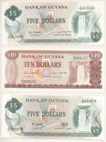 Guyana DN (1989-1992) 5$ (2xklf) + DN (1966-1992) 10$ T:AU,XF Guyana ND (1989-1992) 5 Dollars (2xdiff) + ND (1966-1992) 10 Dollars C:AU,XF