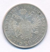 1838B 20kr Ag "V. Ferdinánd" T:AU,XF 
Hungary 1838B 20 Kreuzer Ag "Ferdinand V"...