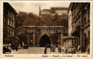 1928 Budapest I. Alagút, Modiano cigaretta bódé (az épületek a háborúban elpusztultak)