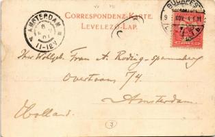 1901 Budapest VI. Oktogon tér, földalatti vasút állomása, villamos, Kömlődi Jakab, Fuchs, Popper Józ...