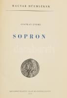 Csatkay Endre: Sopron. Magyar Műemlékek. 1954, Képzőművészeti Alap. Ajándékozási bejegyzéssel. Kiadói félvászon kötés, kopottas állapotban.