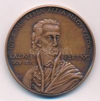 Gáti Gábor (1937-) 1989. "A MÉE XIX. Vándorgyűlése Sátoraljaújhely - Széphalom / Kazinczy Ferenc 1759-1831" bronz emlékérem (42,5mm) T:UNC,AU Adamo SU1