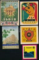 5 db ukrán hotelcímke, bőröndcímke (Kijev, Odessza, Lviv) / Ukrainian luggage labels, 5 pcs (Kyiv/Kiev, Odessa, Lviv)