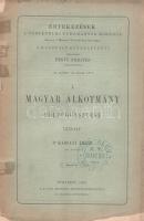 Károlyi Árpád: 
A magyar alkotmány fölfüggesztése 1673-ban.
Budapest, 1883. Magyar Tudományos Akad...