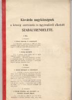 Kisvárda nagyközségnek a község szervezete és ügyrendjéről alkotott szabályrendelete; Berger Ignác és tsa nyomdája 1904