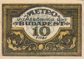 Budapest 1920. "Metro Vízmérőgyár R.T." 10f T:I