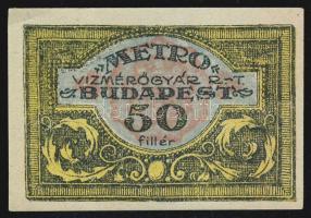Budapest 1920. "Metro Vízmérőgyár R.T." 50f T:I