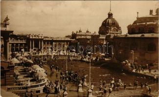 1932 Budapest XIV. Városliget, Széchenyi fürdő, nagy medence (EK)