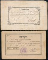 1868,1888 Esztergomi Kaszinó Egylet 2 db tagsági díj nyugta