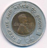 Amerikai Egyesült Államok 1946. 1c bronz "Lincoln" Al foglalatban "Coy's Shamroc...
