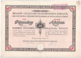 Budapest 1935. "Brassói Cellulose-Gyár-Részvény-Társaság" 10db részvénye egyben, egyenként...