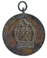 1952. "Rákosi Mátyás Tanulmányi Érdemérem" peremen jelzett aranyozott Ag kitüntetés, "...