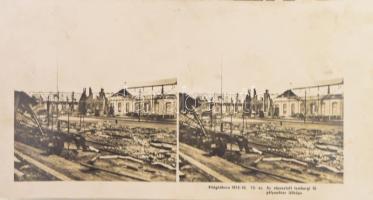 1916 I. világháborús sztereófotó gyűjtemény, magyar felirattal, 36 db