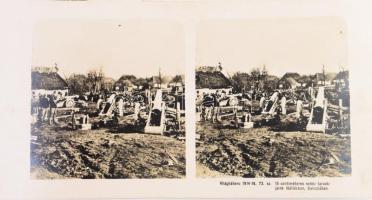 1916 I. világháborús sztereófotó gyűjtemény, magyar felirattal, 36 db