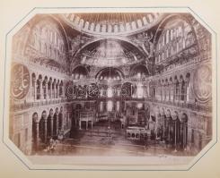 cca 1890 Souvenir de Constantinople, Sébah & Joaillier műterméből, 48 db fotóval, két oldalon ür...