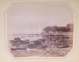 cca 1890 Souvenir de Constantinople, Sébah & Joaillier műterméből, 48 db fotóval, két oldalon ür...