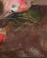 Lóránt János Demeter (1938-): Virágok vázában. Olaj, vászon, jelzett, hátoldalán Lóránt János Demete...