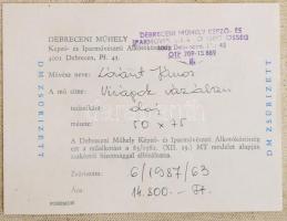 Lóránt János Demeter (1938-): Virágok vázában. Olaj, vászon, jelzett, hátoldalán Lóránt János Demete...