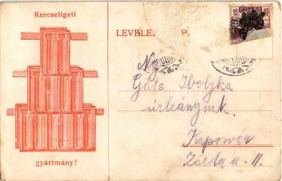 1920 Kercseliget (Somogy), Maár Gyula kastélya. Kercseligeti tégla reklámja a hátoldalon (Rb)