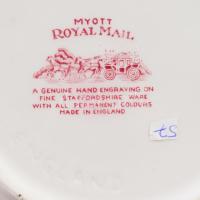 Staffordshire Myott Royal Mail leveskínáló tál, fedővel, jelzett, kis mázelszíneződéssel, d: 25 cm