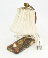 Art deco réz falilámpa pár, búrákkal, m: 21 cm