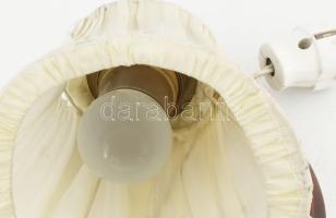 Art deco réz falilámpa pár, búrákkal, m: 21 cm